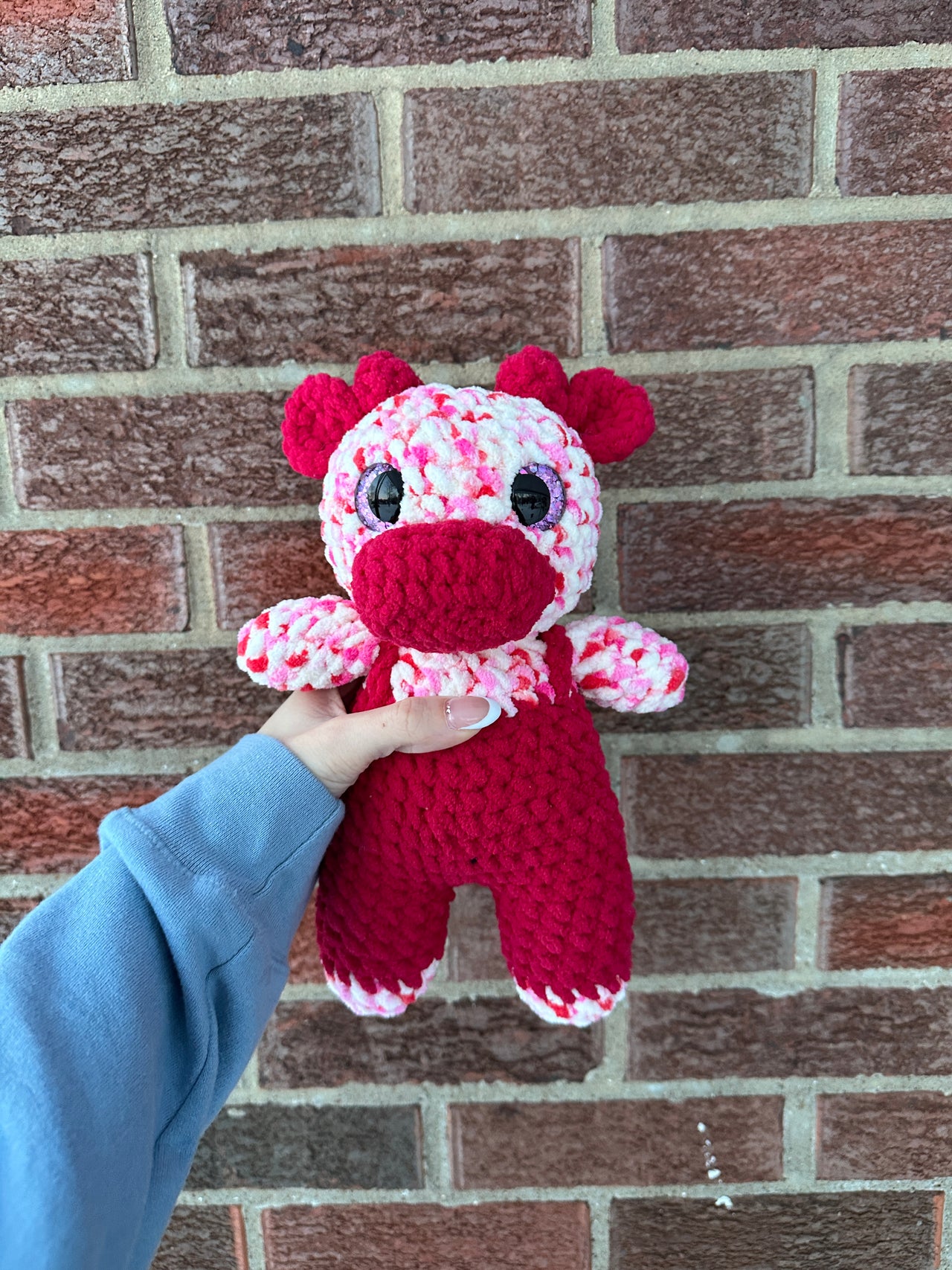 Red Valentines Cow Plushie