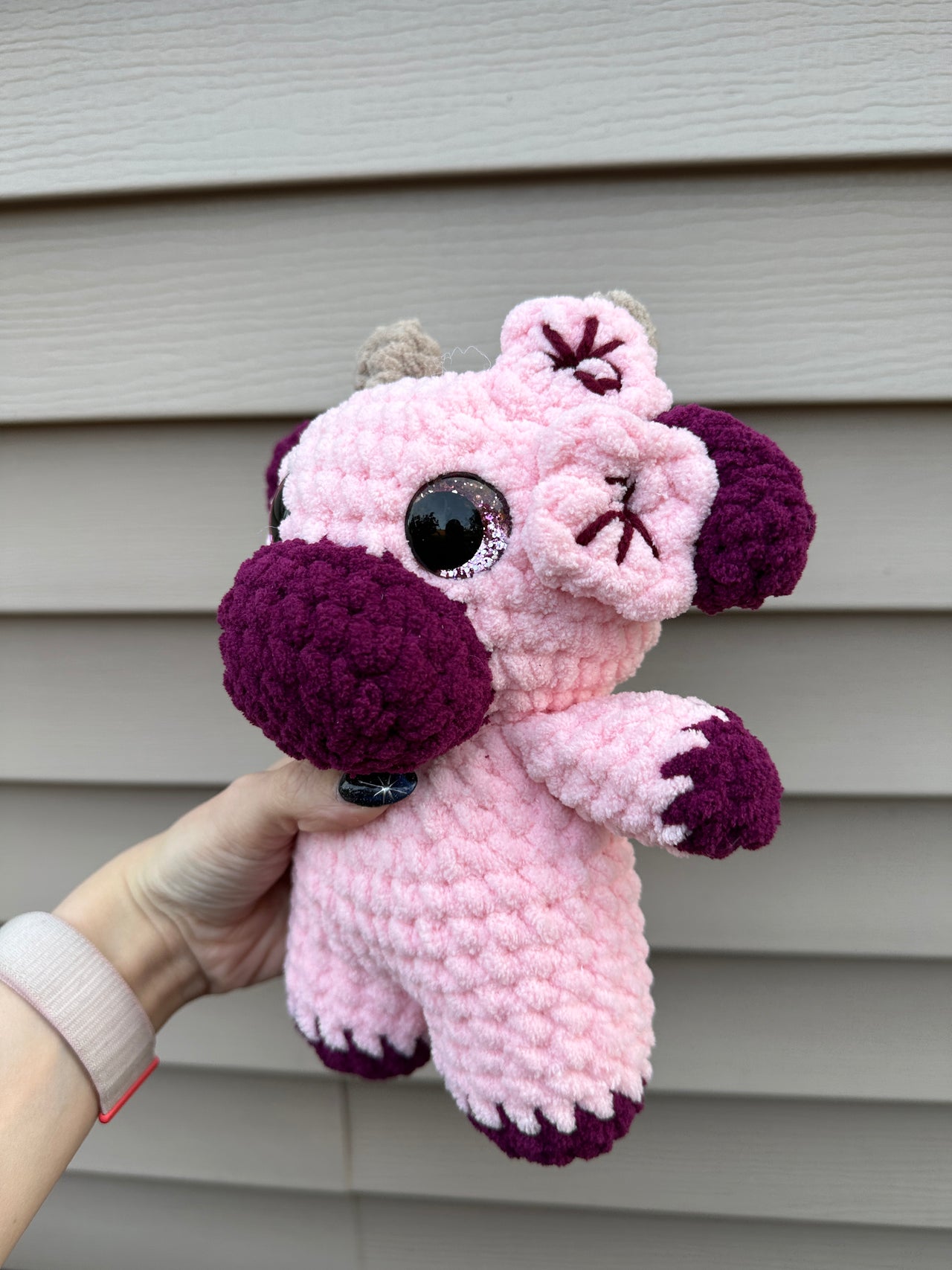Cherry Blossom Cow Plushie