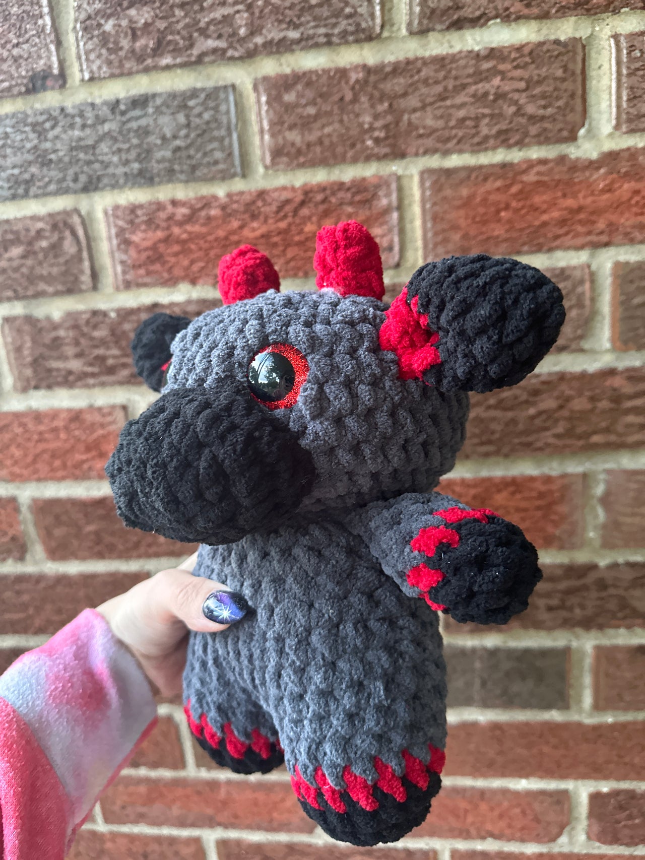 Goth cow plushie