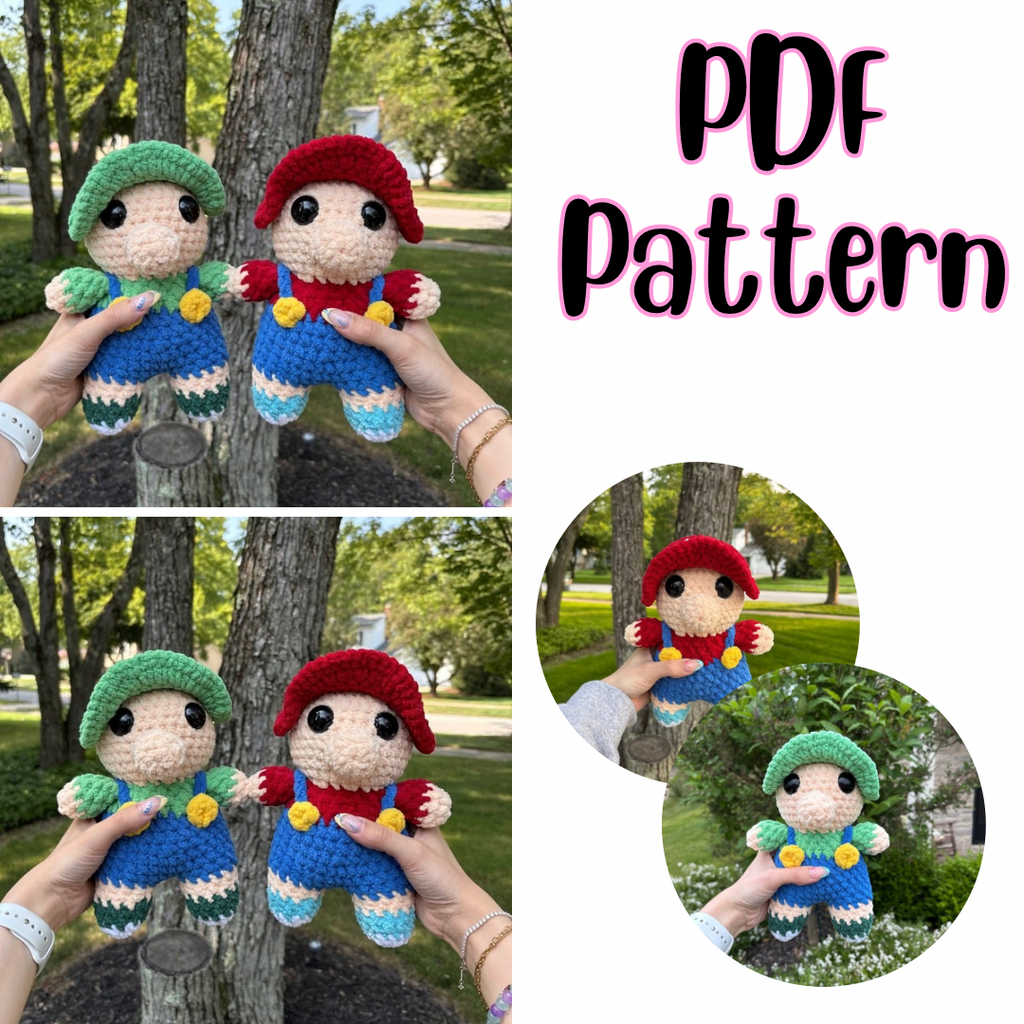 Baby Plumber Bros Crochet Pattern