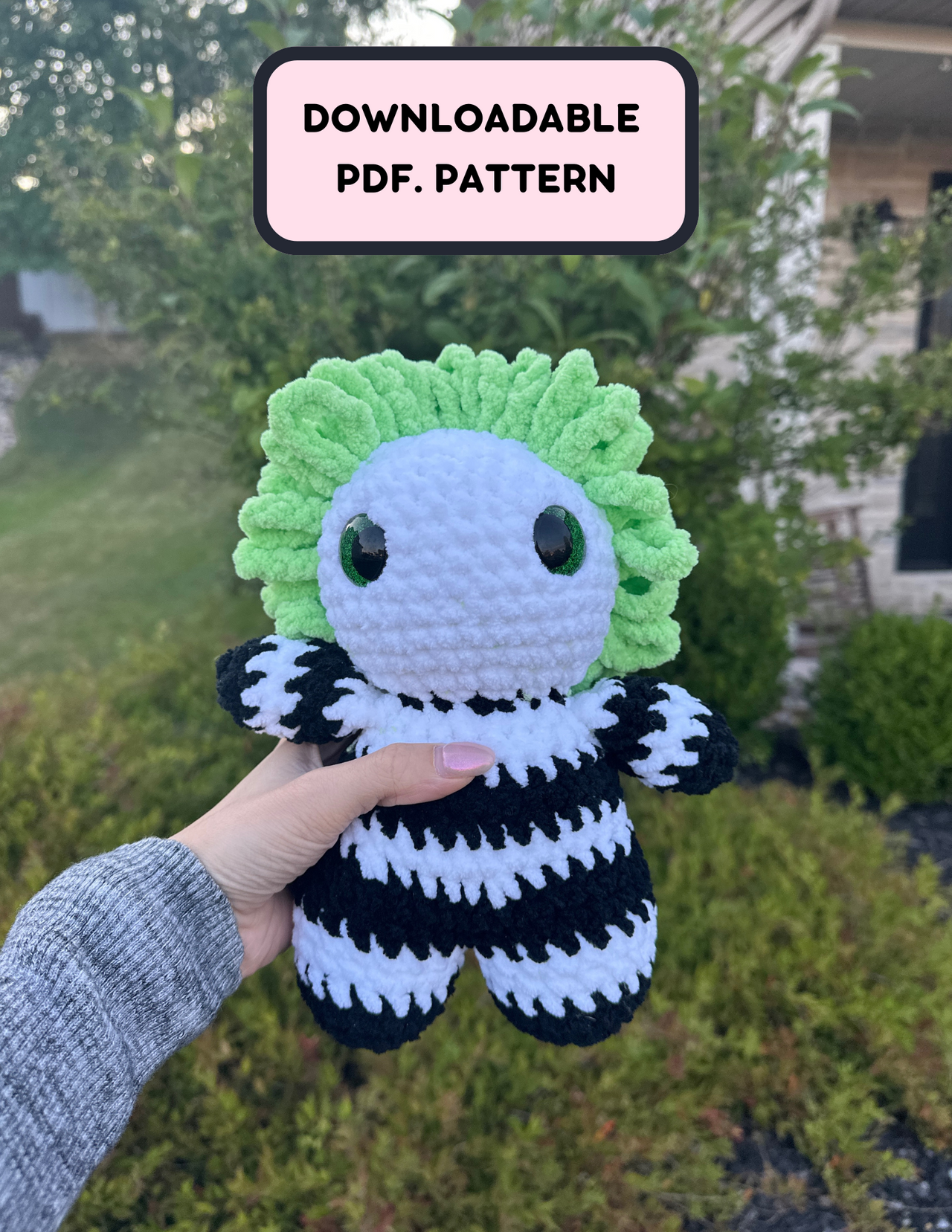 Beetlejuice Crochet Pattern