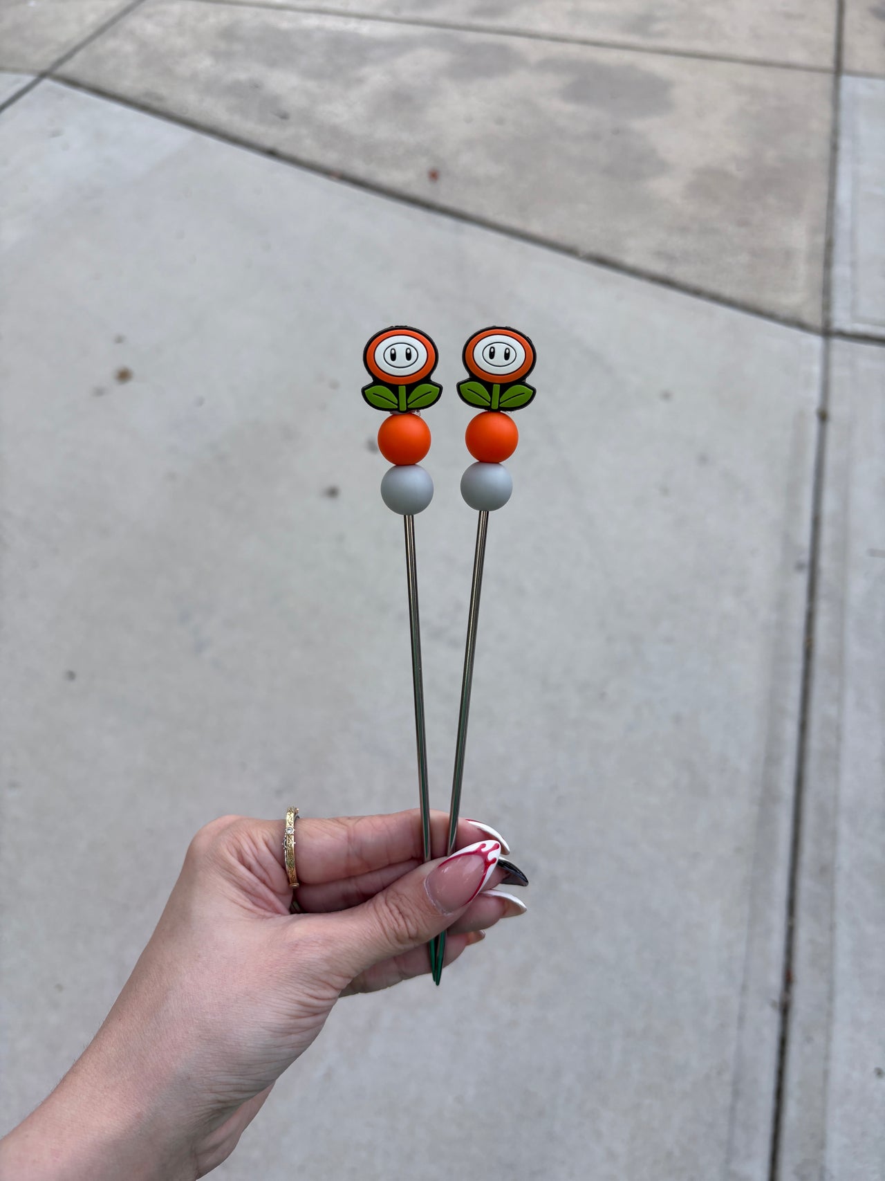 Fire Power Up Flower Stuffie Stixs