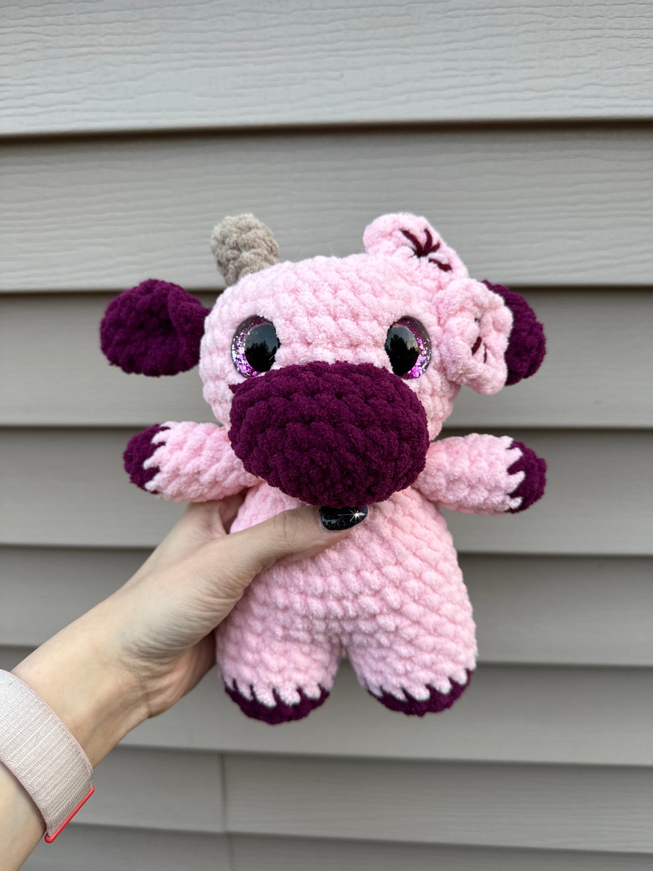 Cherry Blossom Cow Plushie