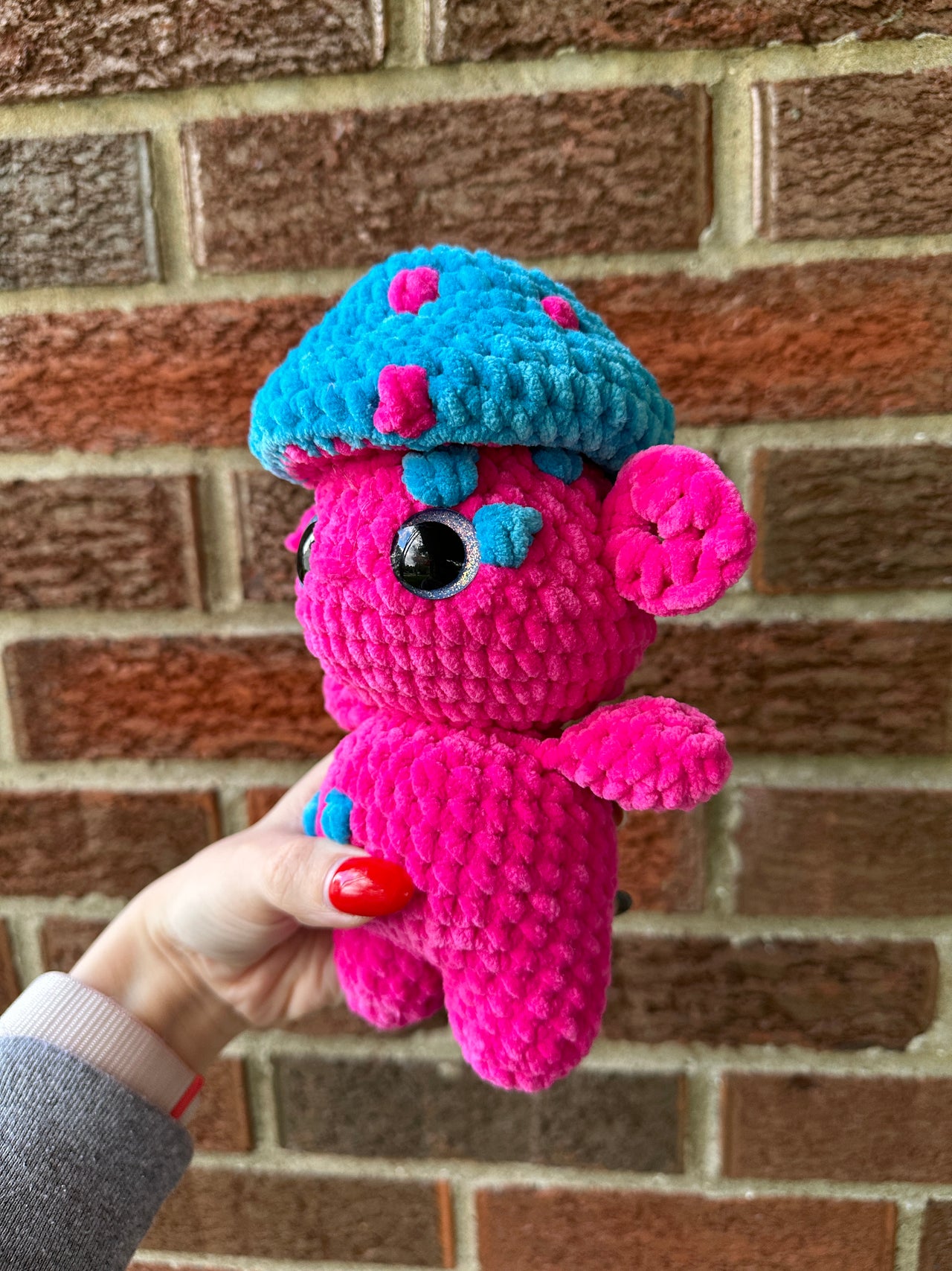 Cotton candy goblin plushie