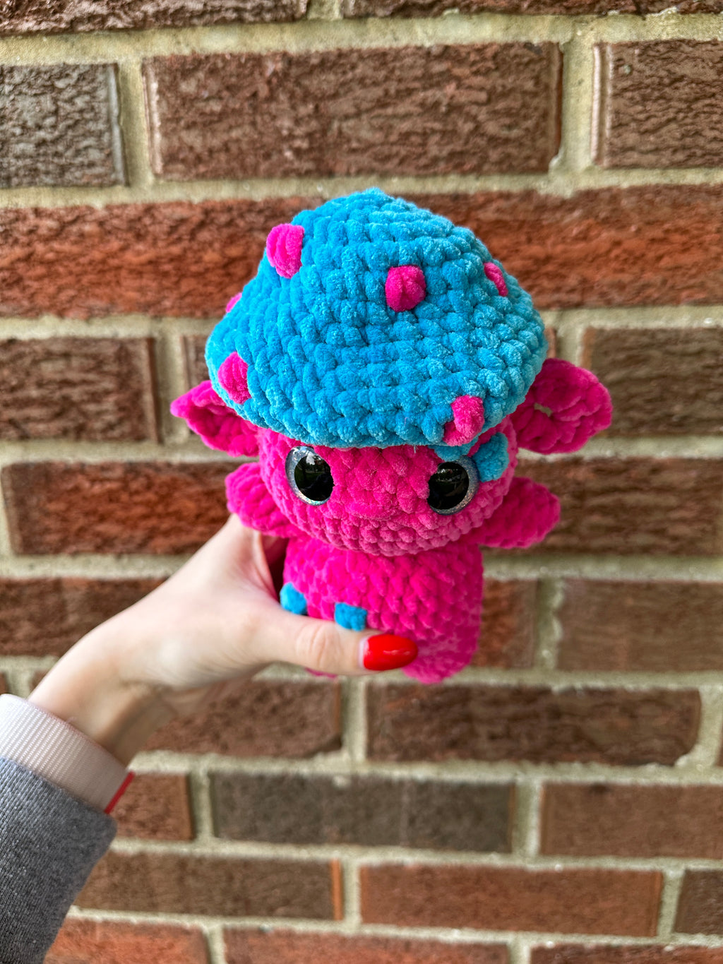 Cotton candy goblin plushie