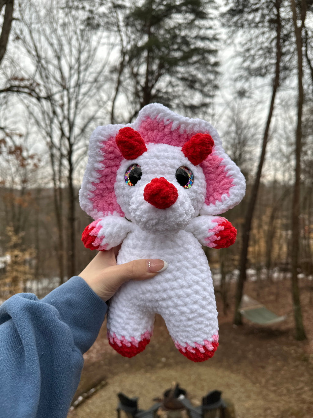 Valentines Triceratops Plushie